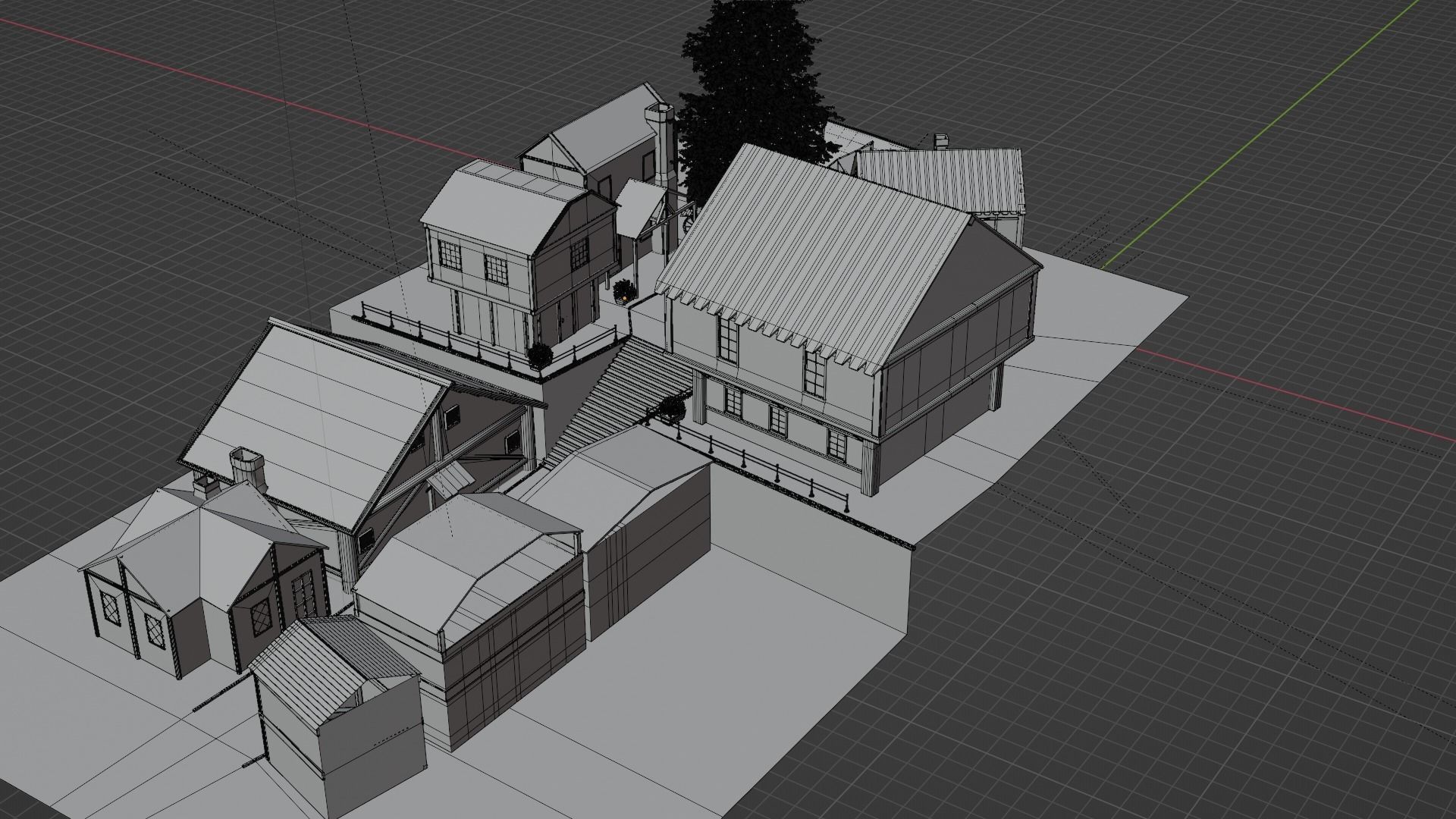 Medieval village 3D model_19