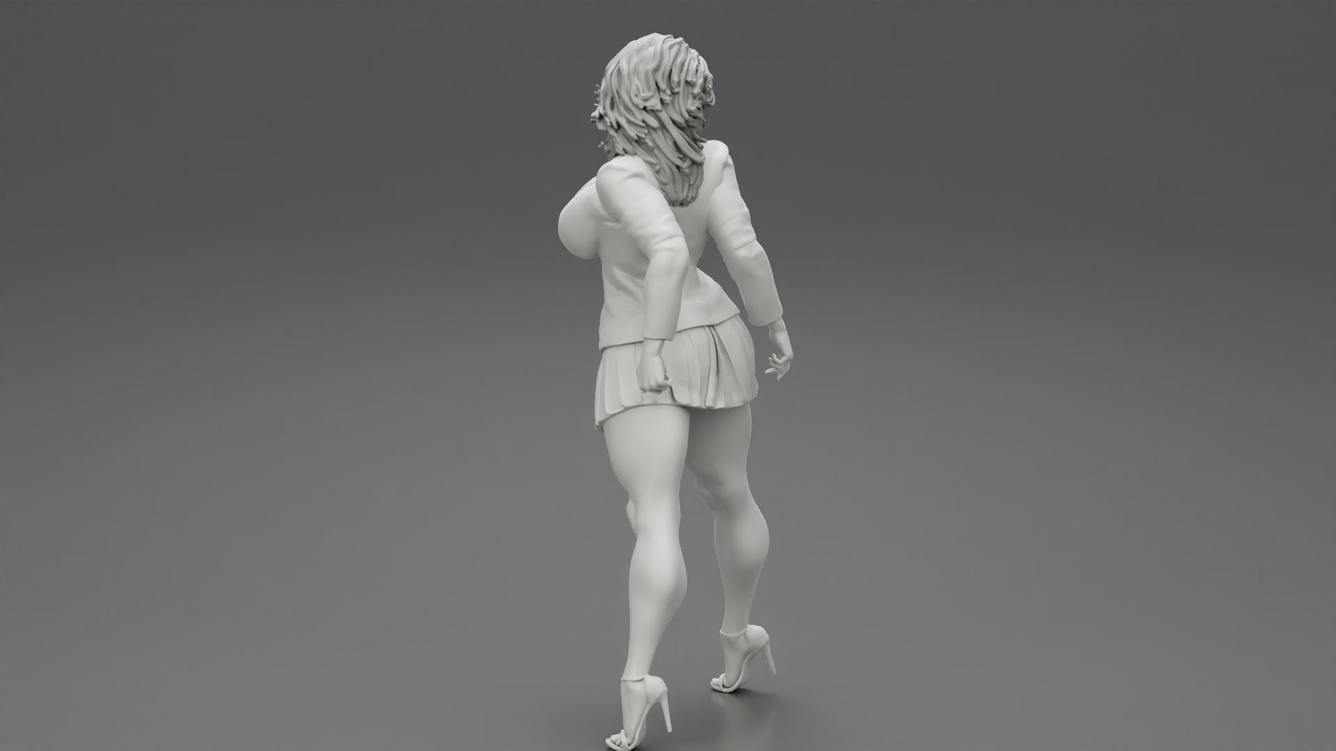 Sexy Secretary Costumes Woman 3D print model_9
