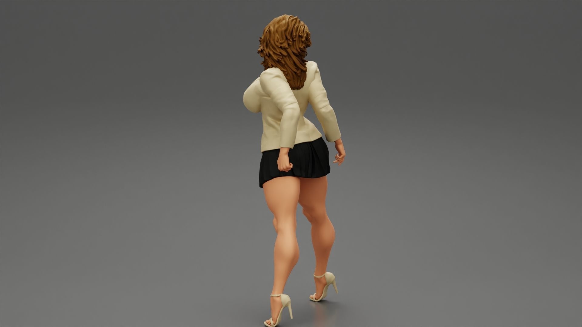Sexy Secretary Costumes Woman 3D print model_8