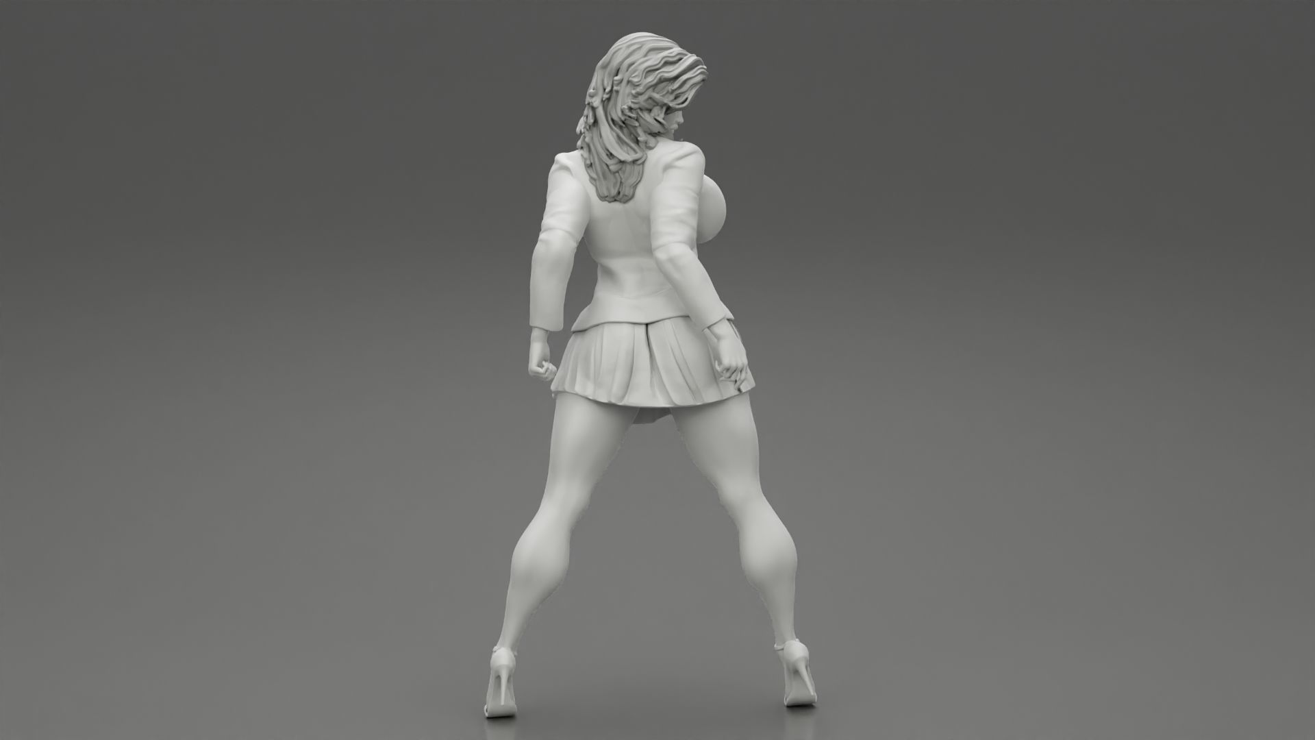Sexy Secretary Costumes Woman 3D print model_7
