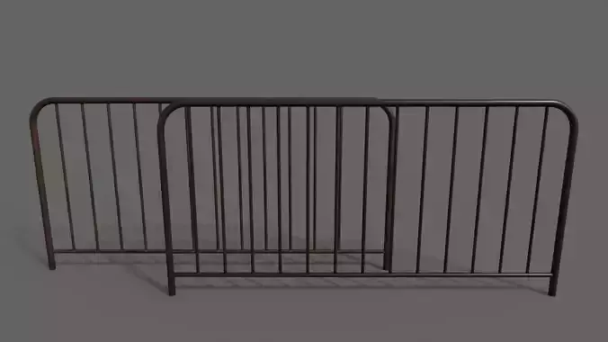 PBR Pedestrian Guard Rail Black V1