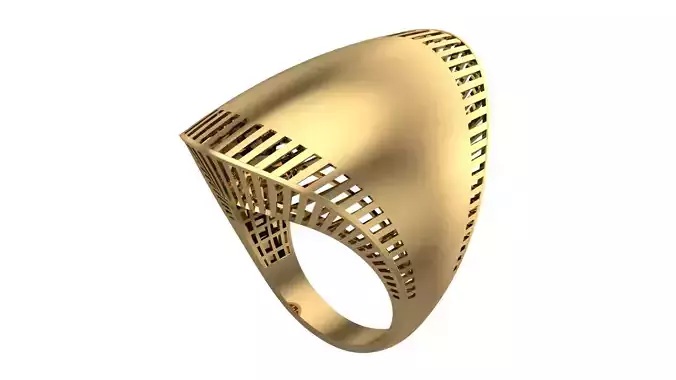 CORNER BANDED FUSION RING-R02- 3D print model