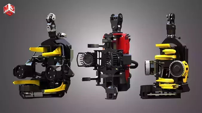 Forestry Harvester Heads - 3 in 1 Package 3D Model Collection
