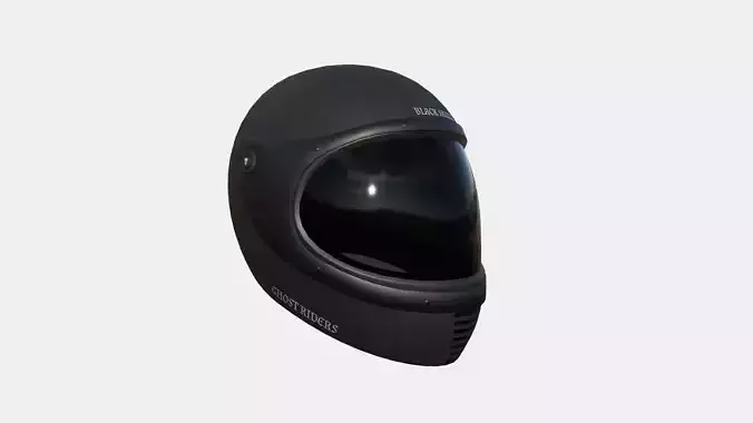 Motorcycle Helmet A02 Black - Character Fashion Design Low-poly 3D model