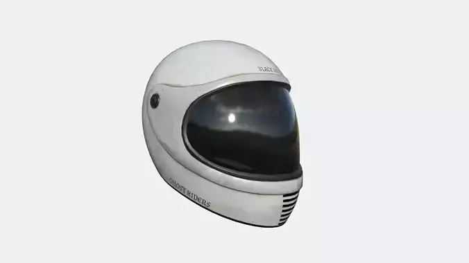Motorcycle Helmet 04 White - Character Fashion Design Low-poly 3D model