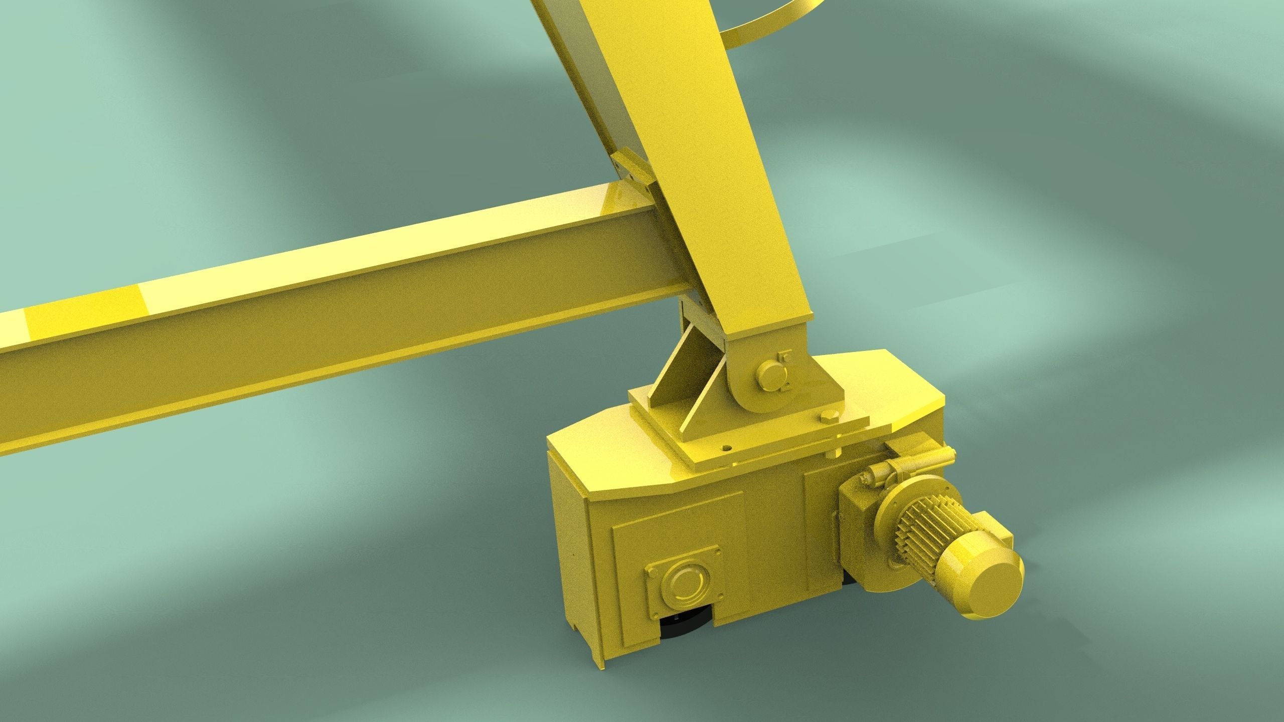 Gantry crane 32t Low-poly 3D model_3