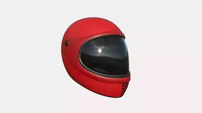 Motorcycle Helmet 06 Red - Character Fashion Design Low-poly 3D model