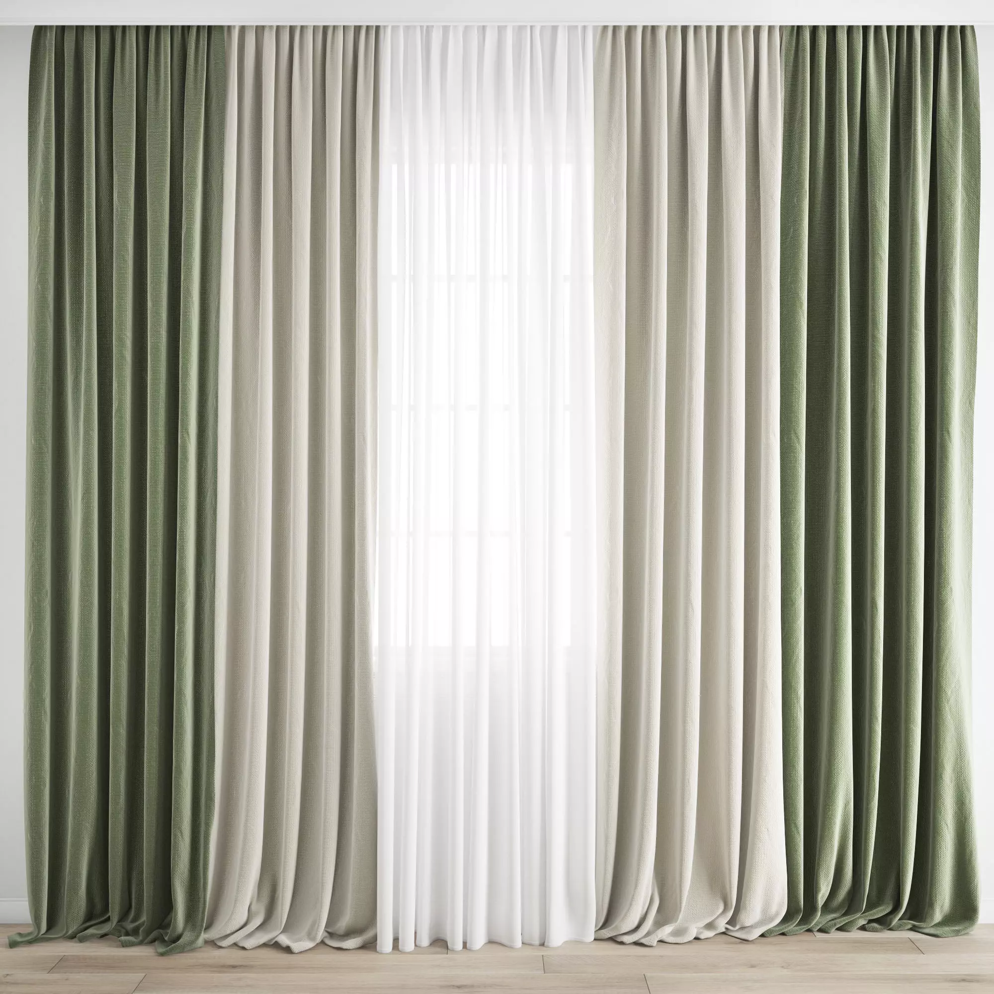 Curtain 300 3D model_0