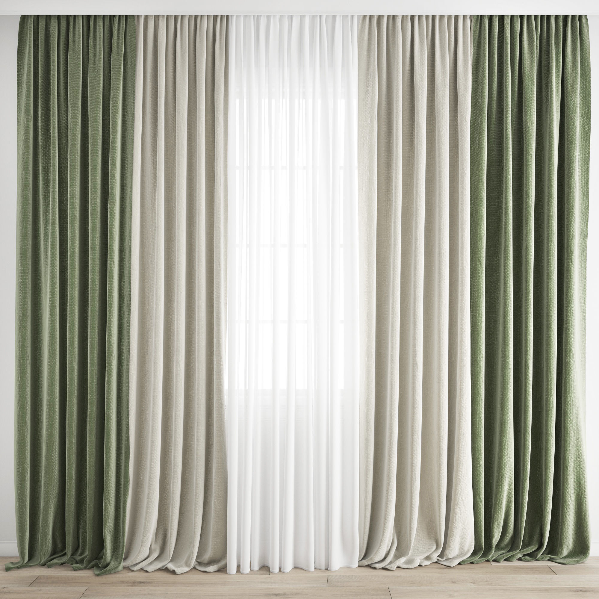 Curtain 300 3D model_2