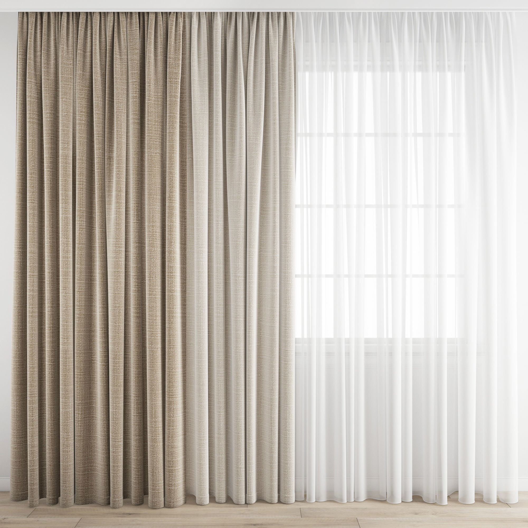 Curtain 301 3D model_2