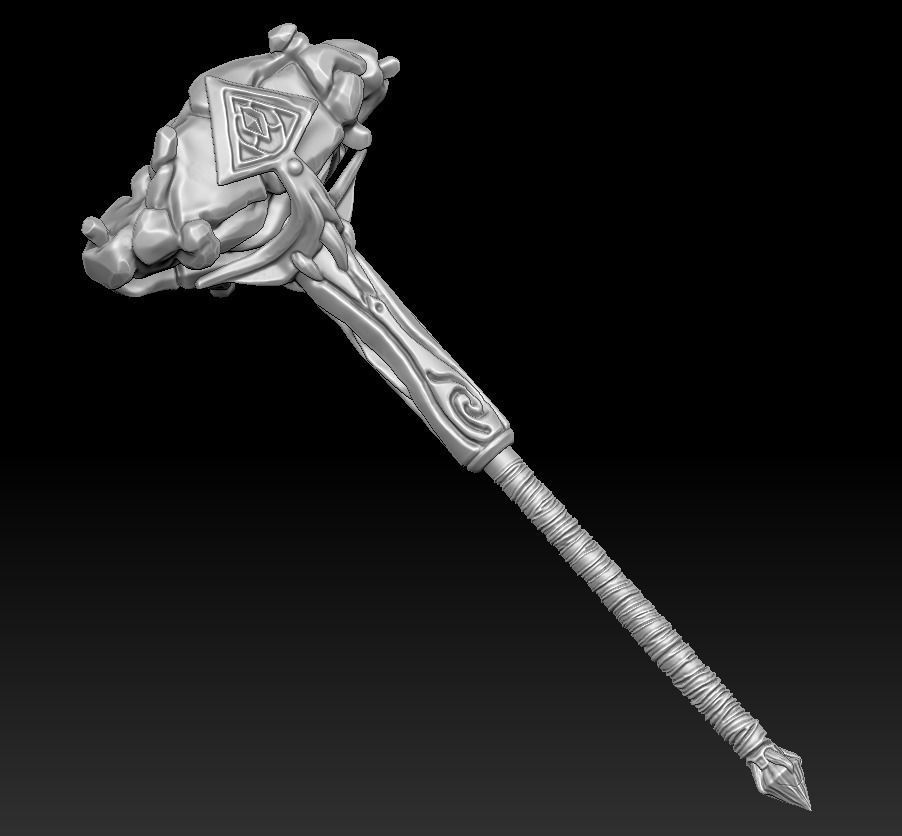 Crystal hammer 3d print 3D print model_5