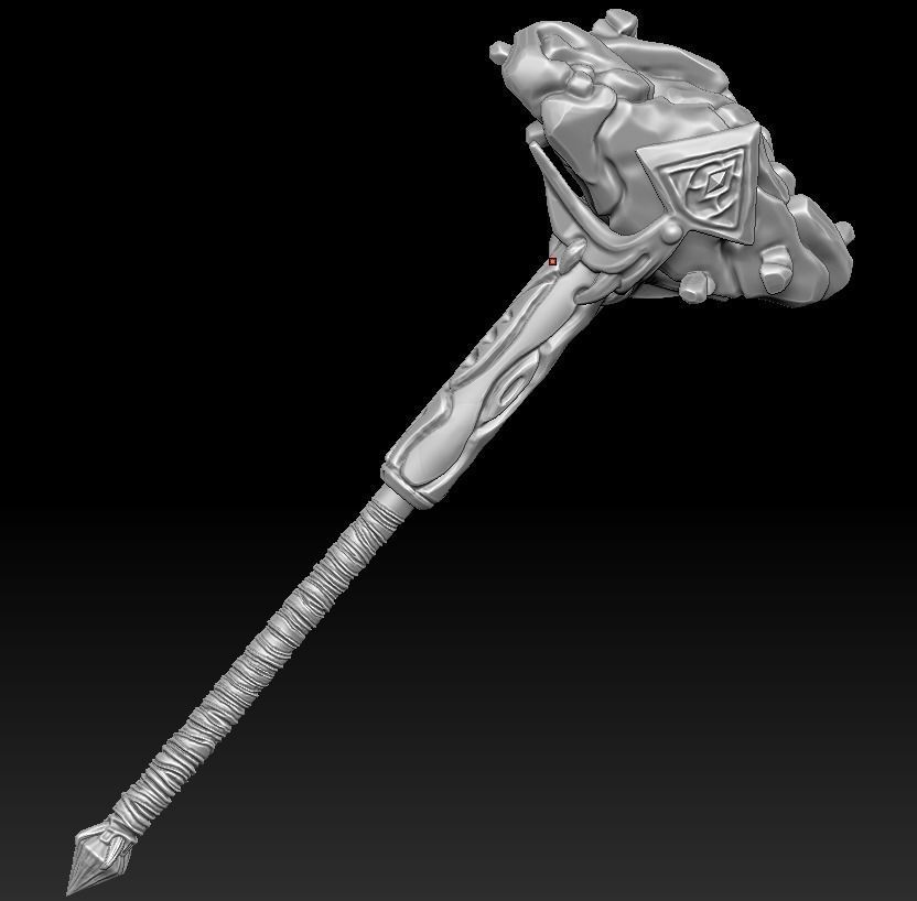 Crystal hammer 3d print 3D print model_7