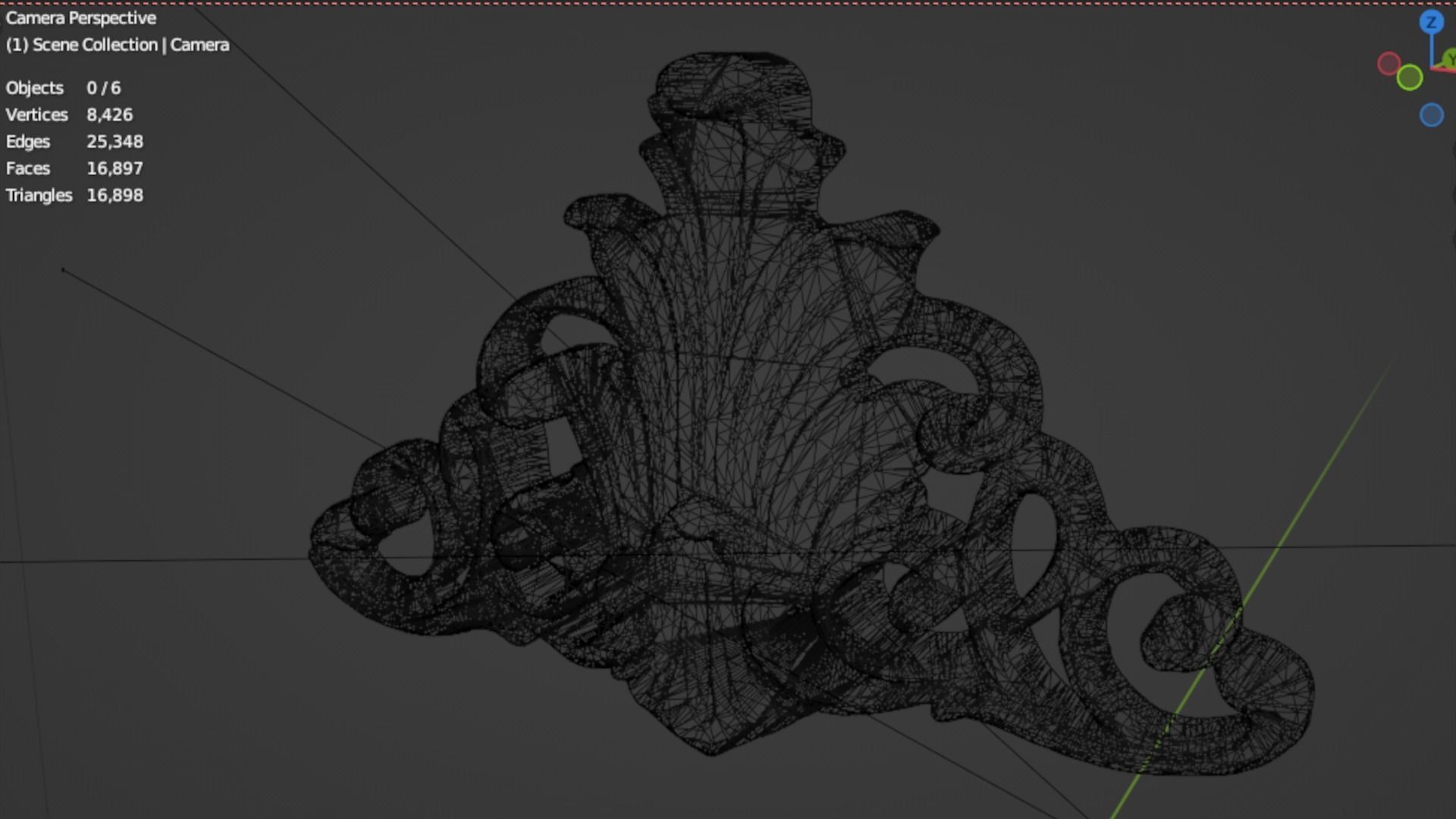 Classic decor ornament 108 3D model_6