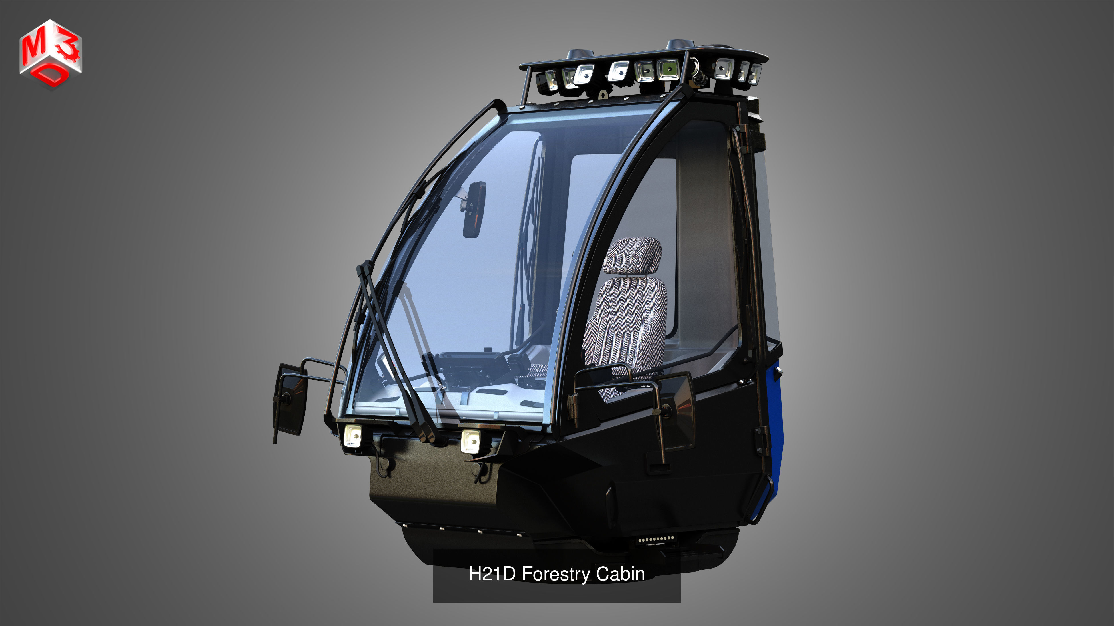 Forestry Harvester Cabins - 3 in 1 Package 3D Model Collection_4