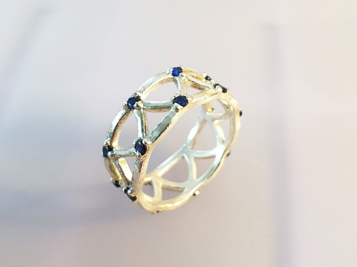 triangle ring 3D print model_2