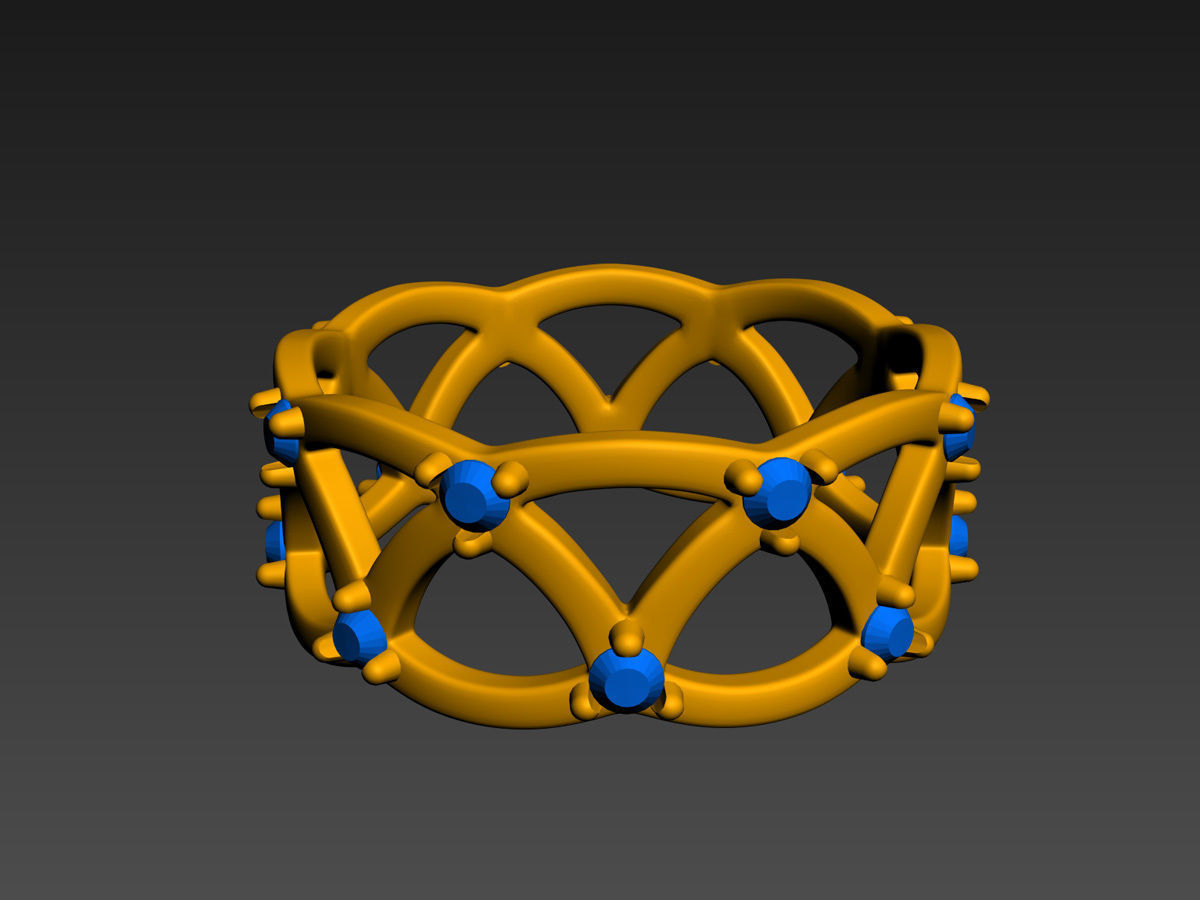 triangle ring 3D print model_1