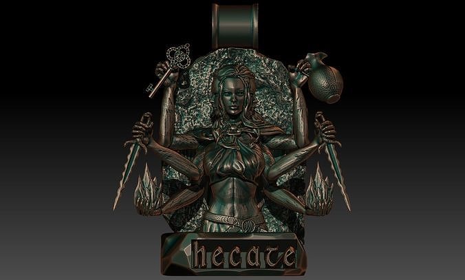Hecate alien statue 3D print model