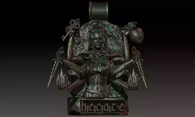 Hecate alien statue