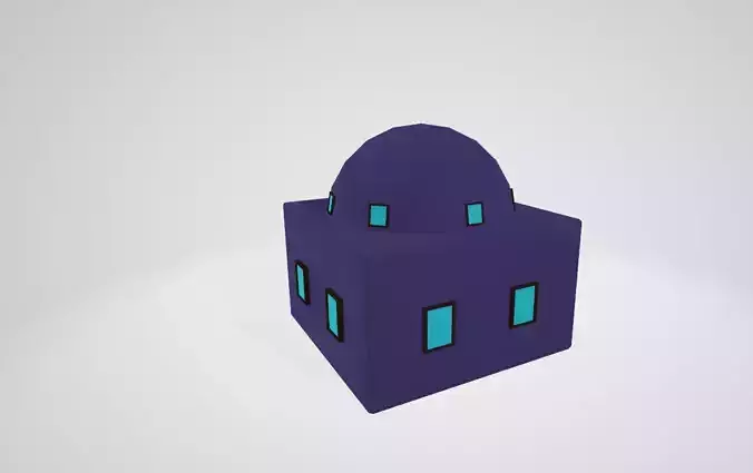 Greek House Low Poly