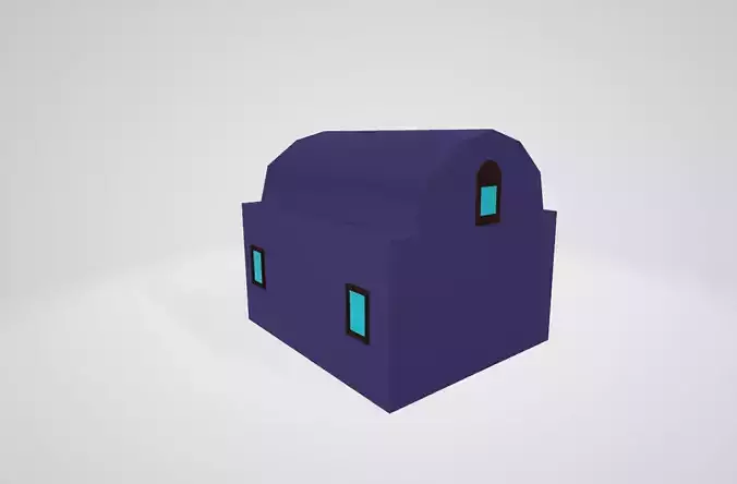 Greek House Low Poly 2