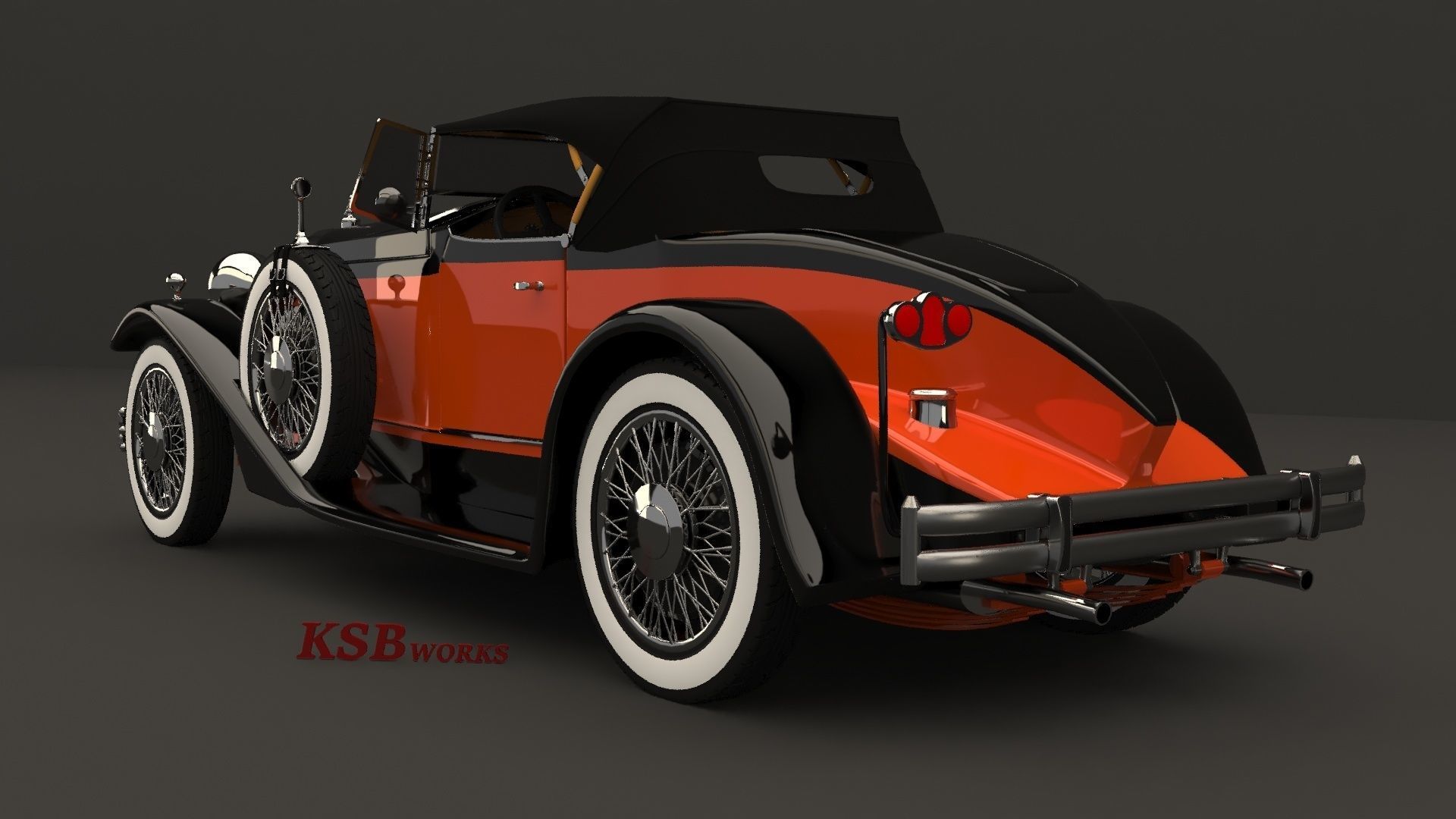 packard 3d model vintage car 3D model_6