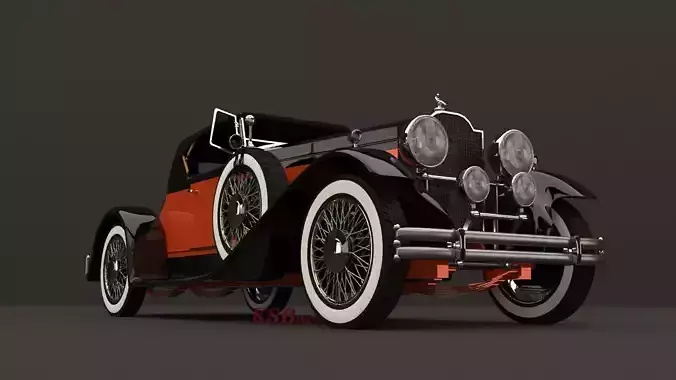 packard 3d model vintage car 3D model