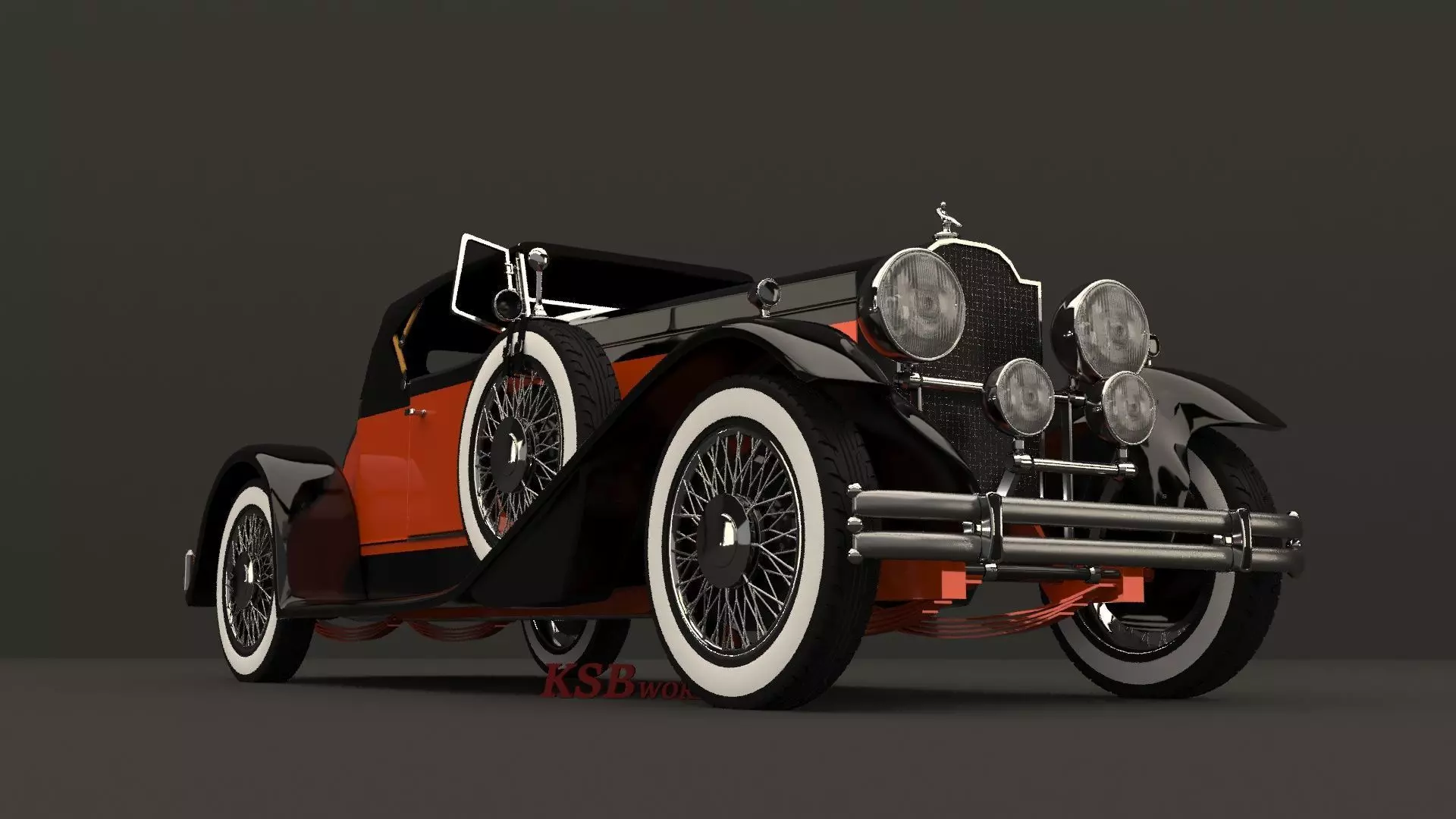 packard 3d model vintage car 3D model_0
