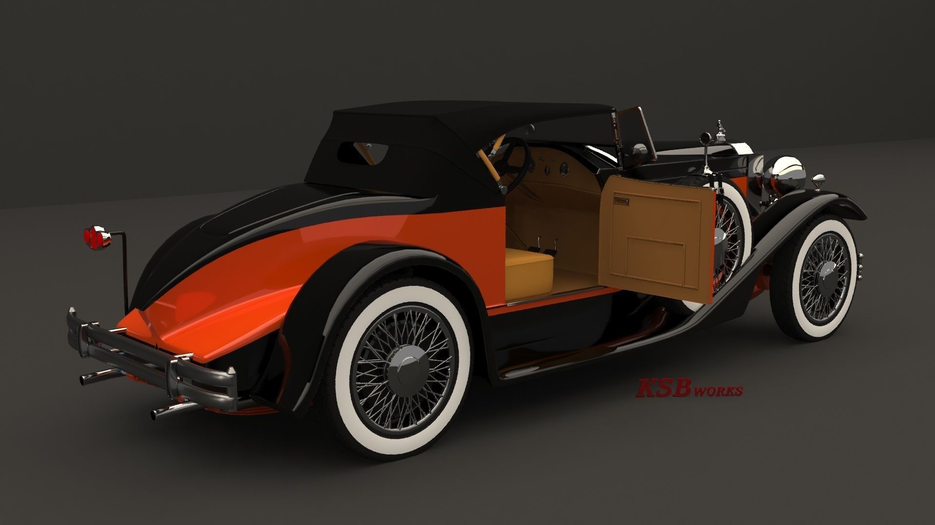 packard 3d model vintage car 3D model_4