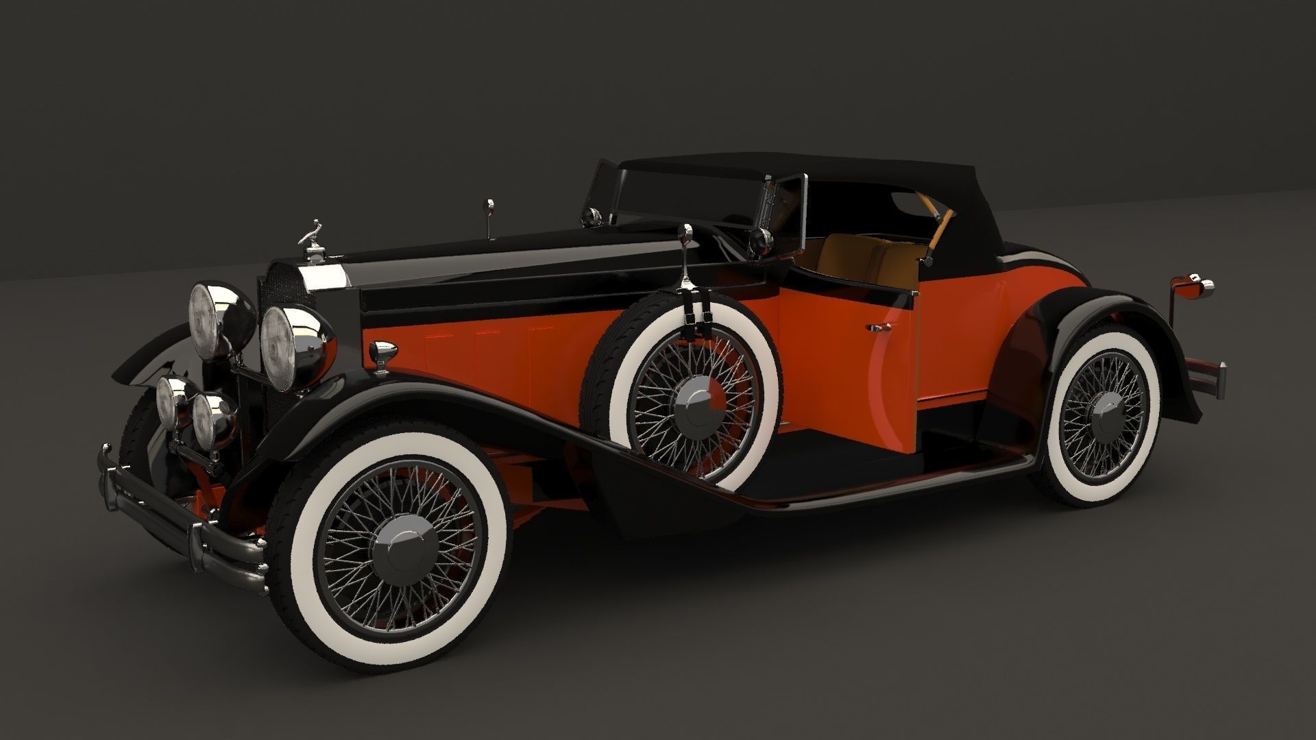 packard 3d model vintage car 3D model_1