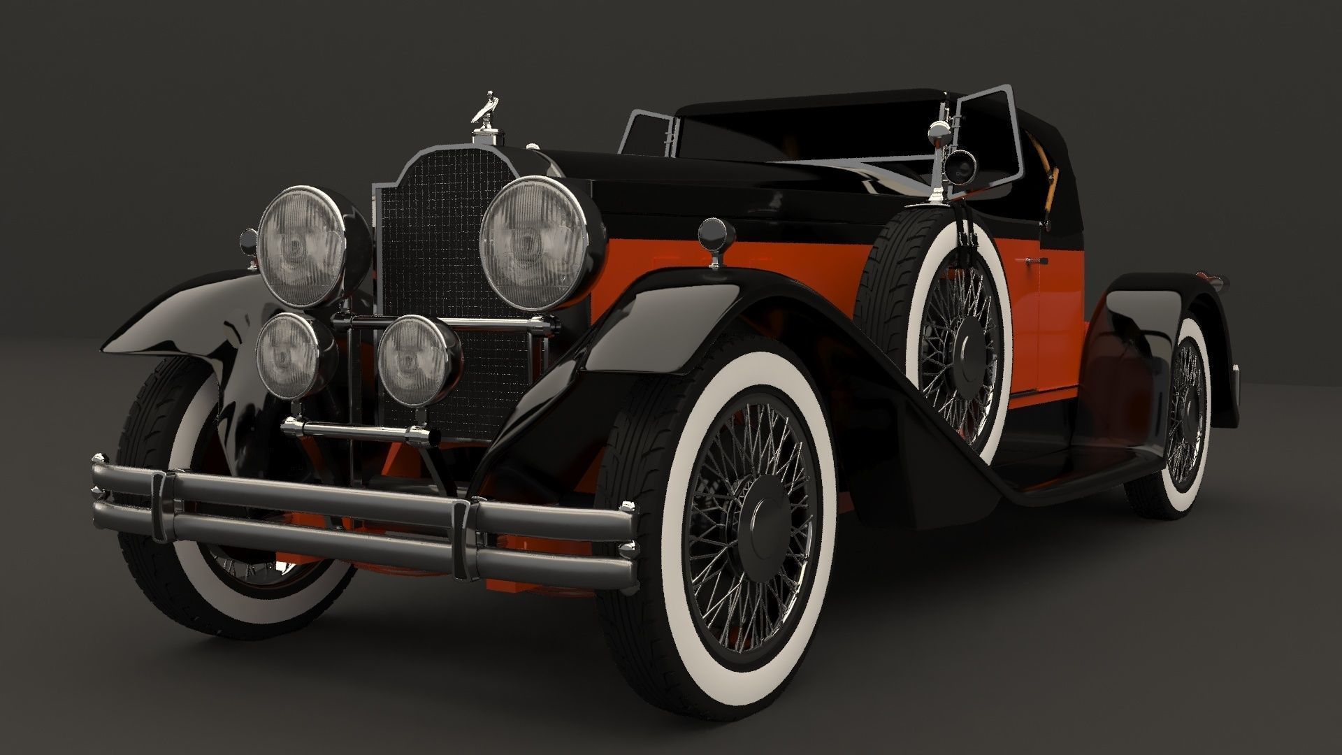 packard 3d model vintage car 3D model_5