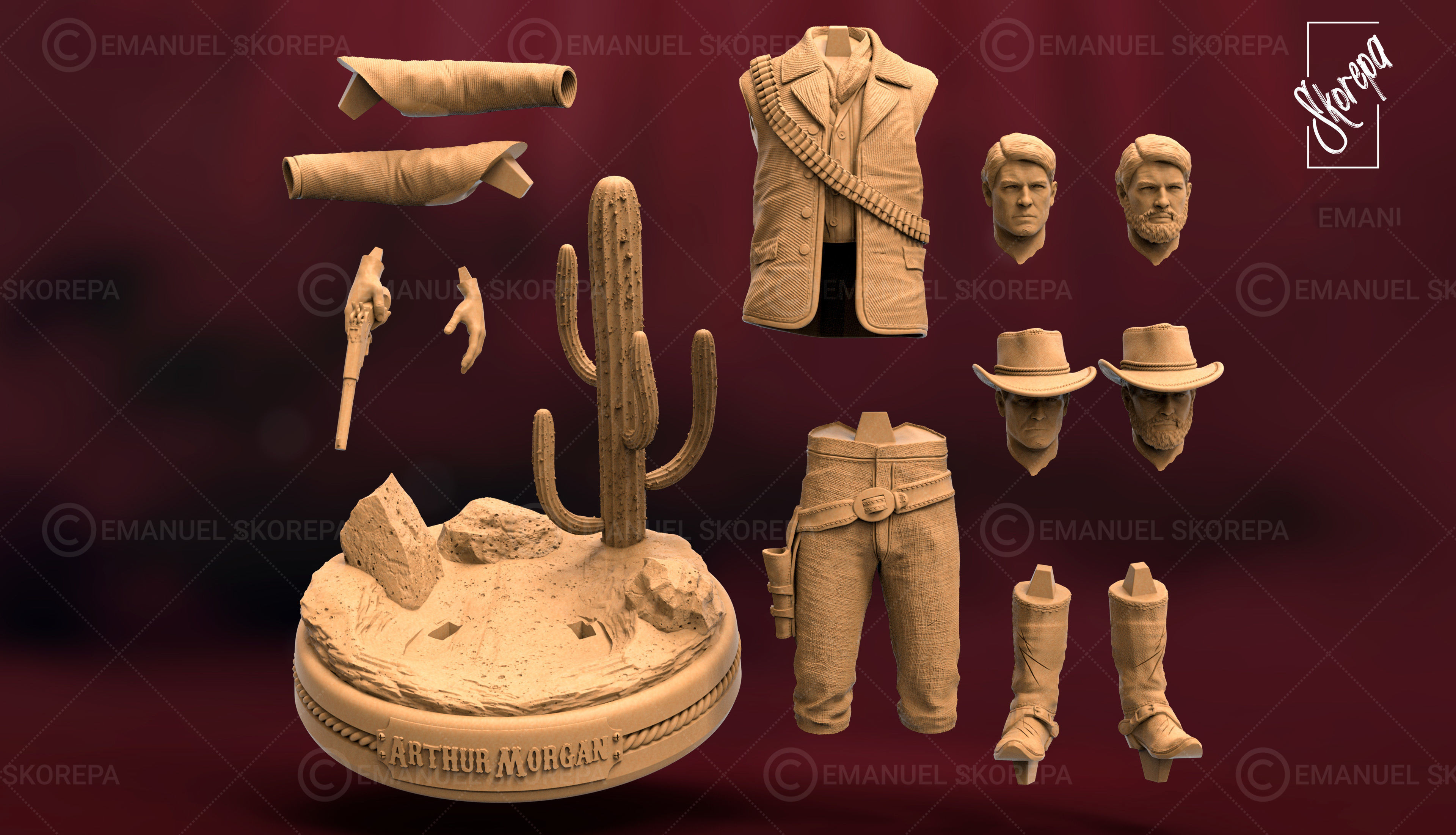 Arthur Morgan 3D print model_5
