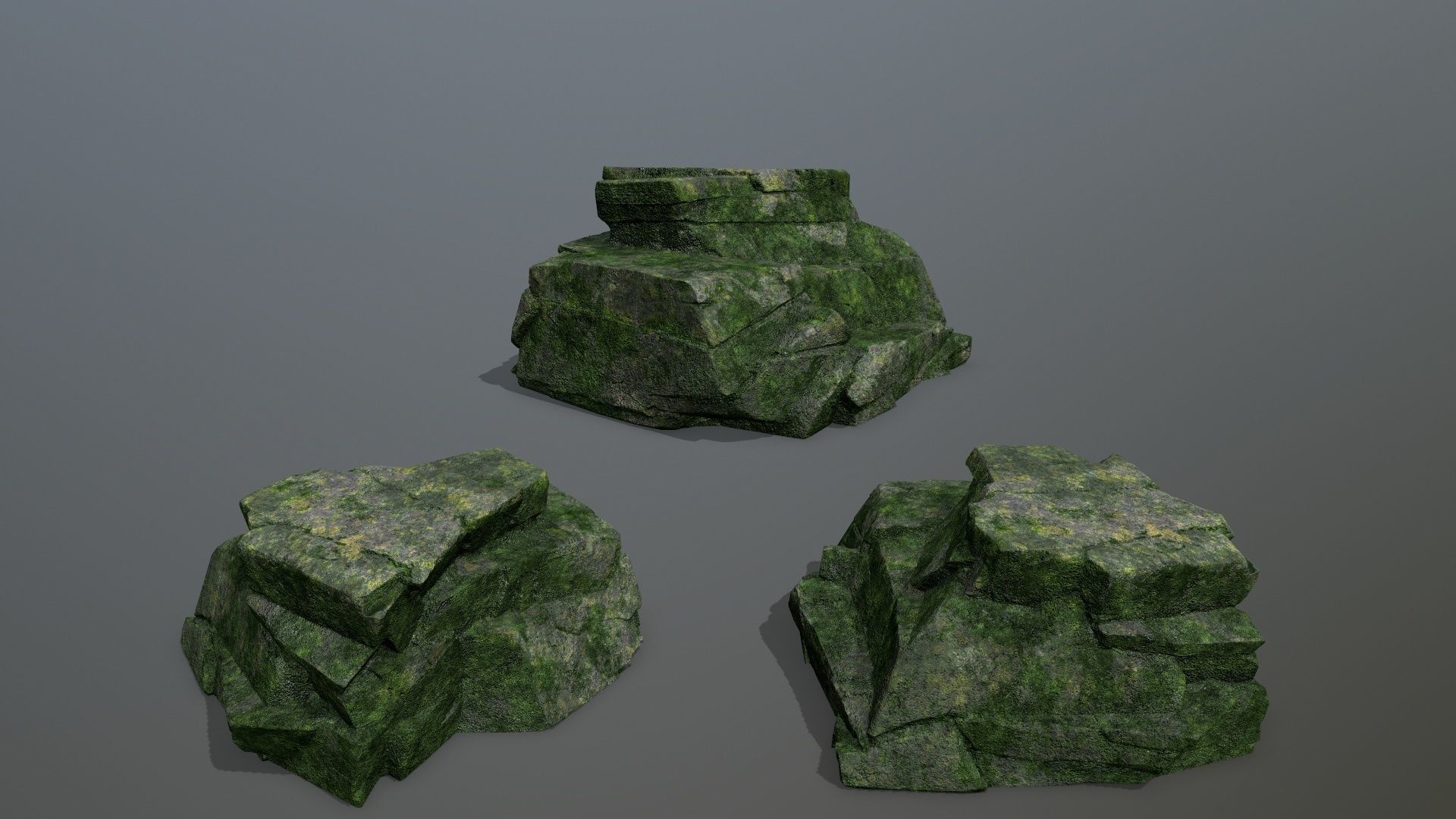 Rock Set Low-poly 3D model_11
