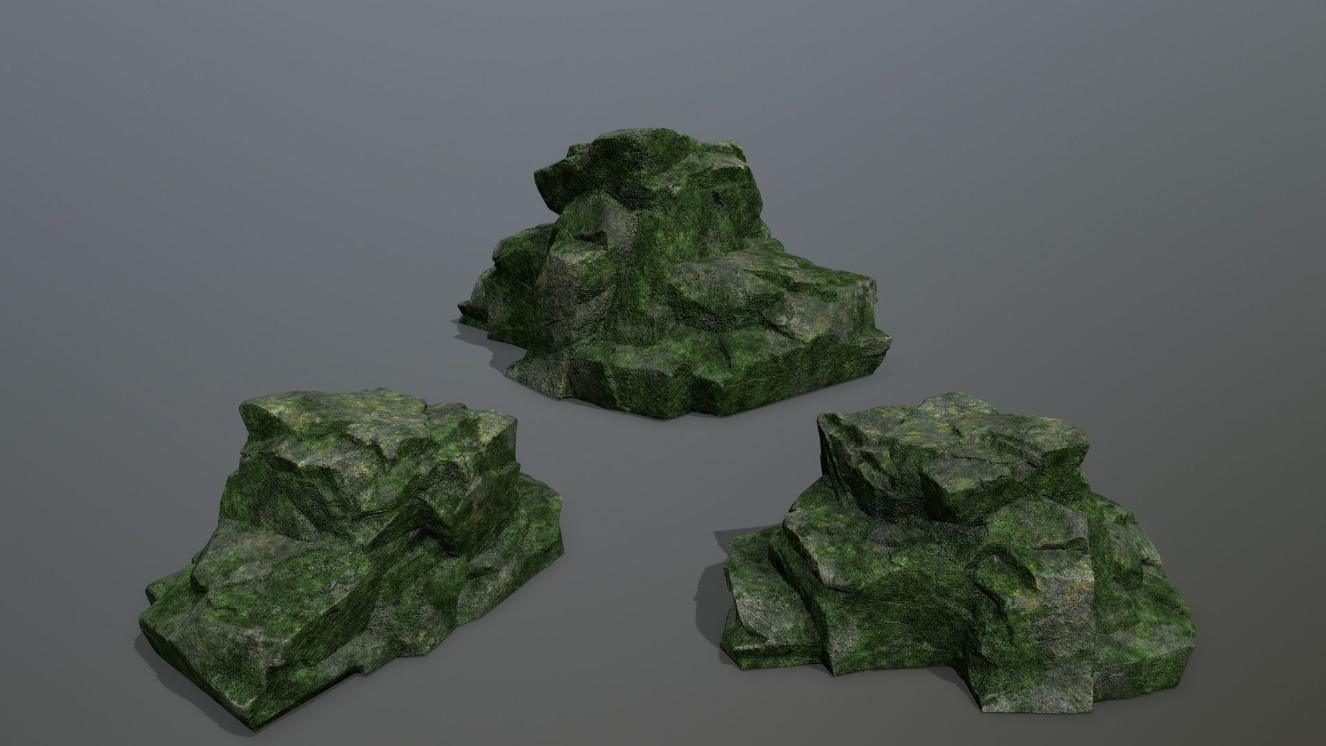 Rock Set Low-poly 3D model_9