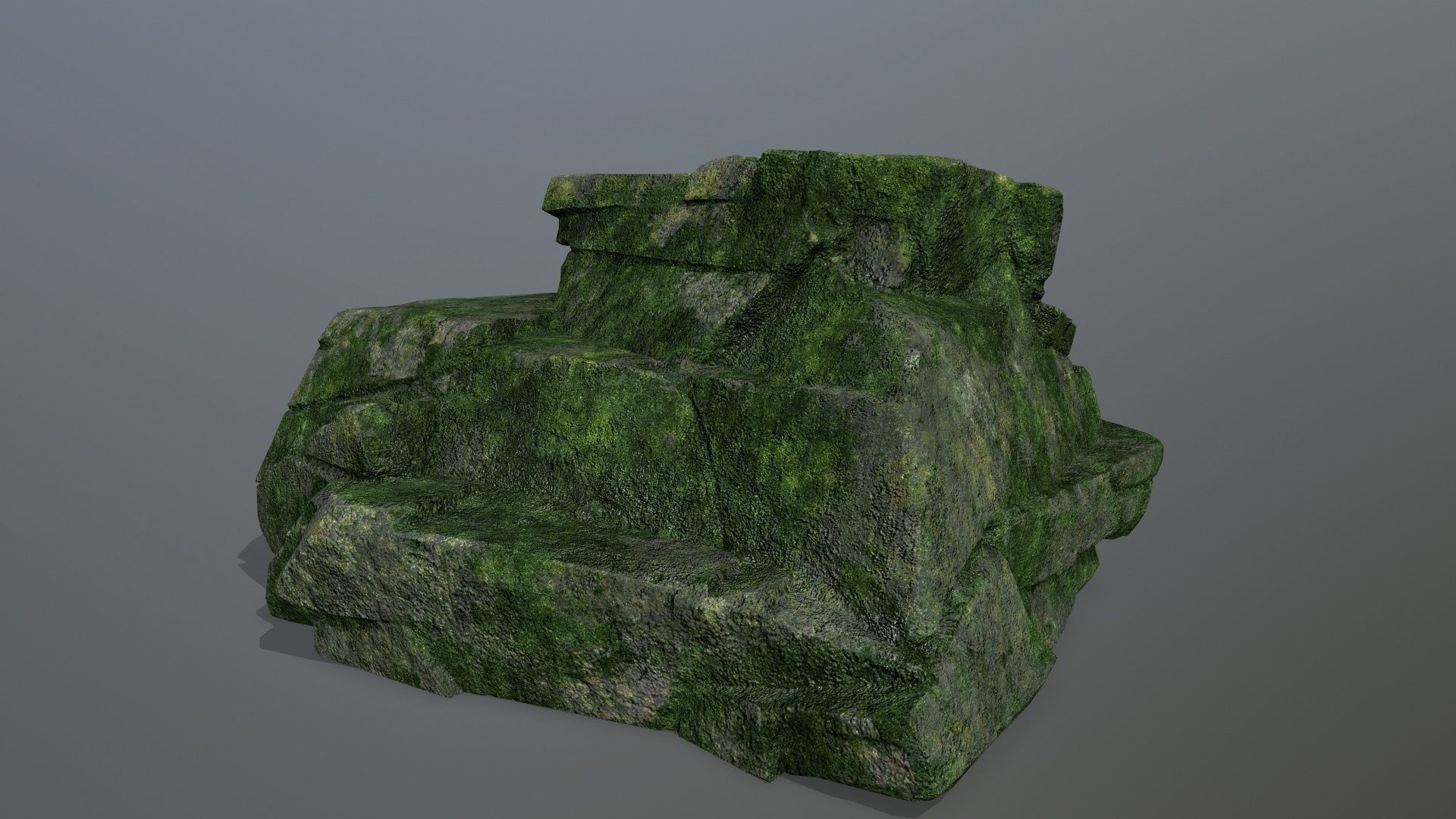 Rock Set Low-poly 3D model_4