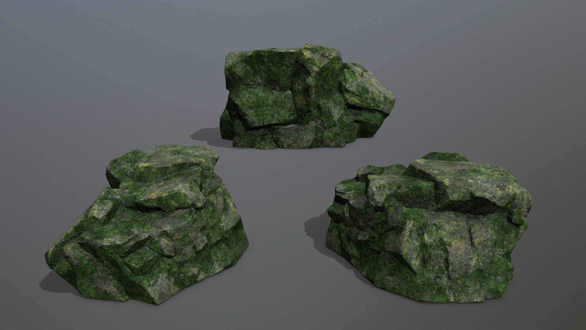 Rock Set Low-poly 3D model_7