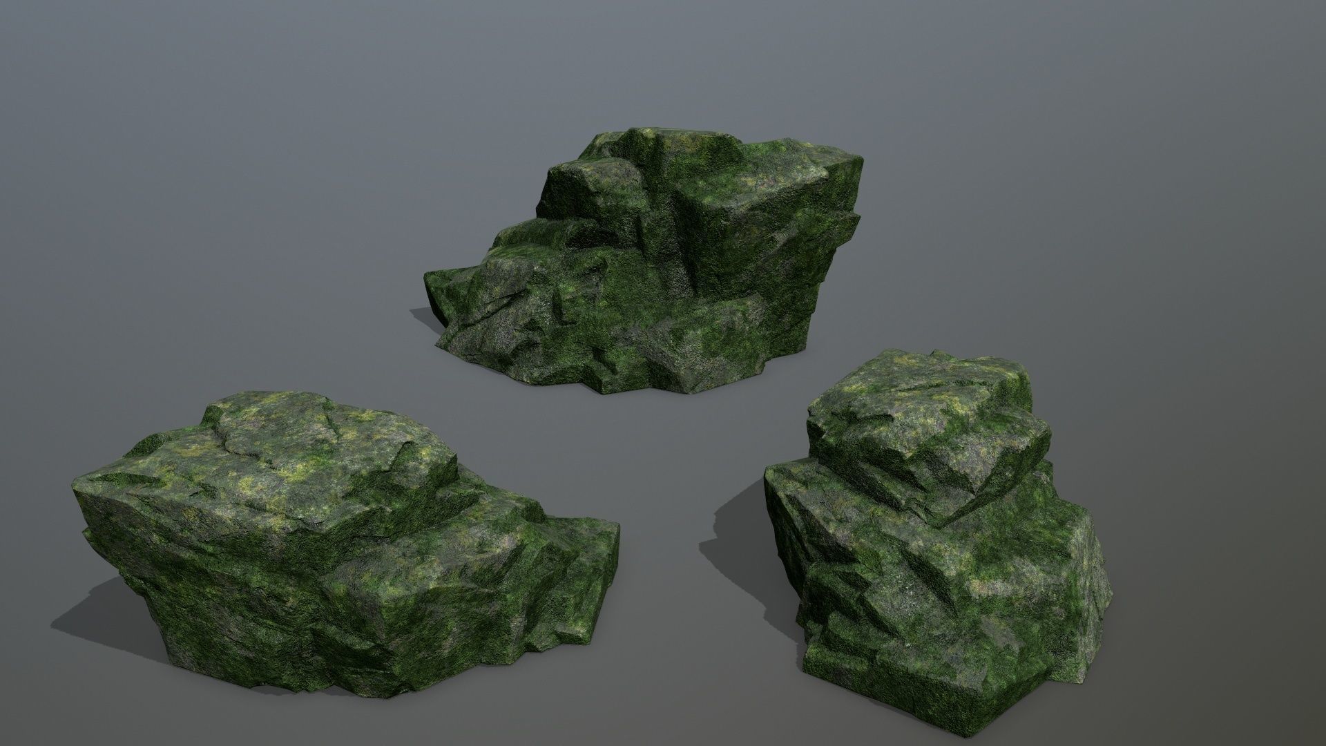 Rock Set Low-poly 3D model_8