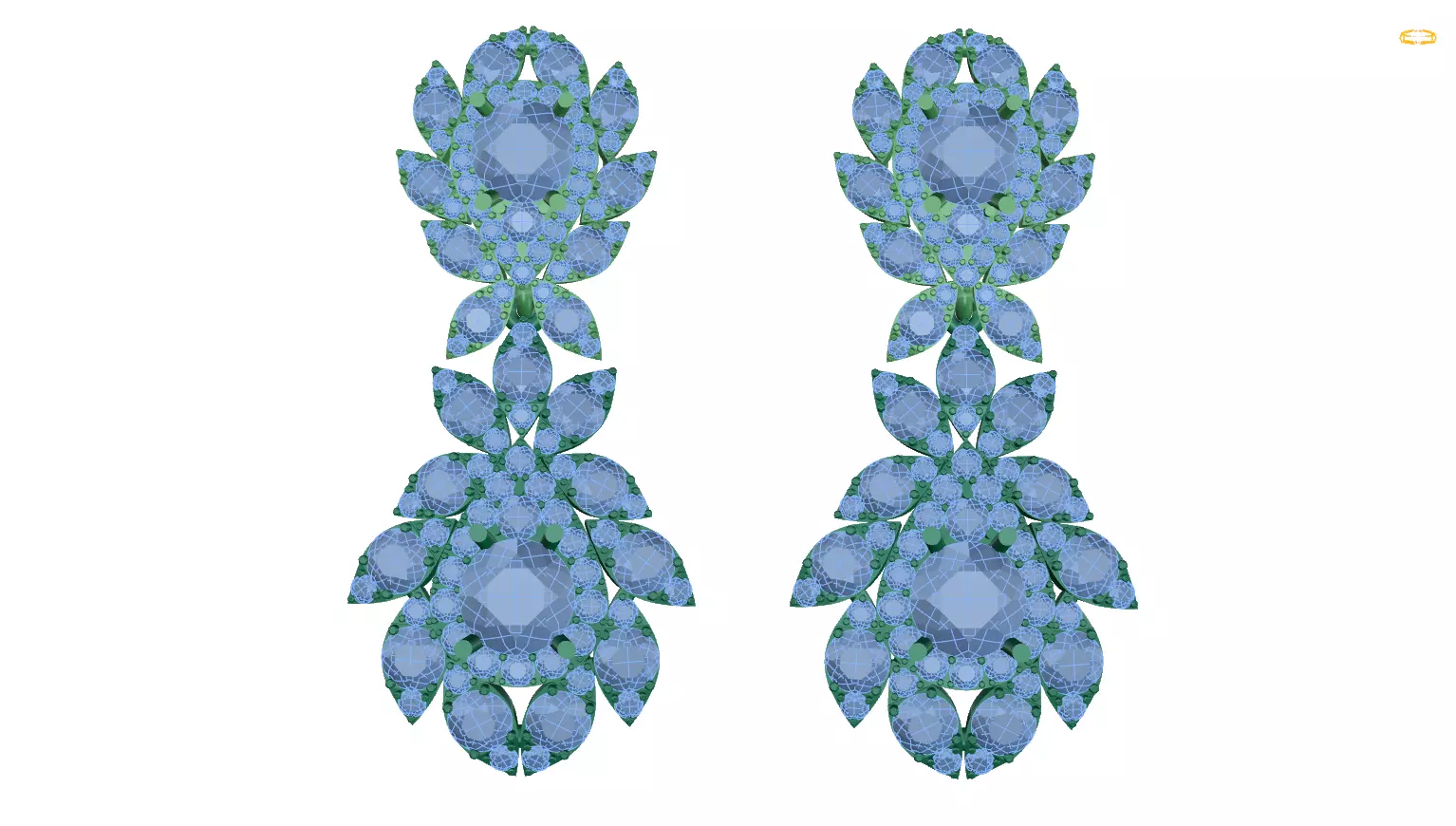 earring swarovski crystal earrings 3D print model_0