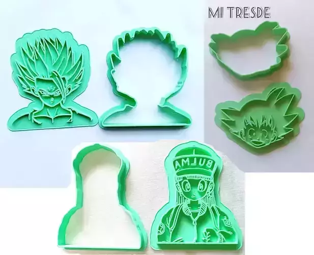 Dragon ball characters cutter and marker 3D model