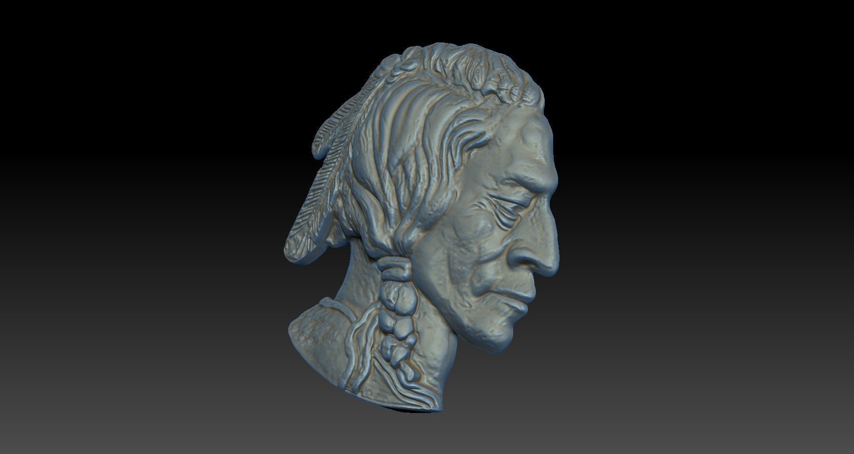 Gold Buffalo 50 Dollar Coin 3D model 3D model_1