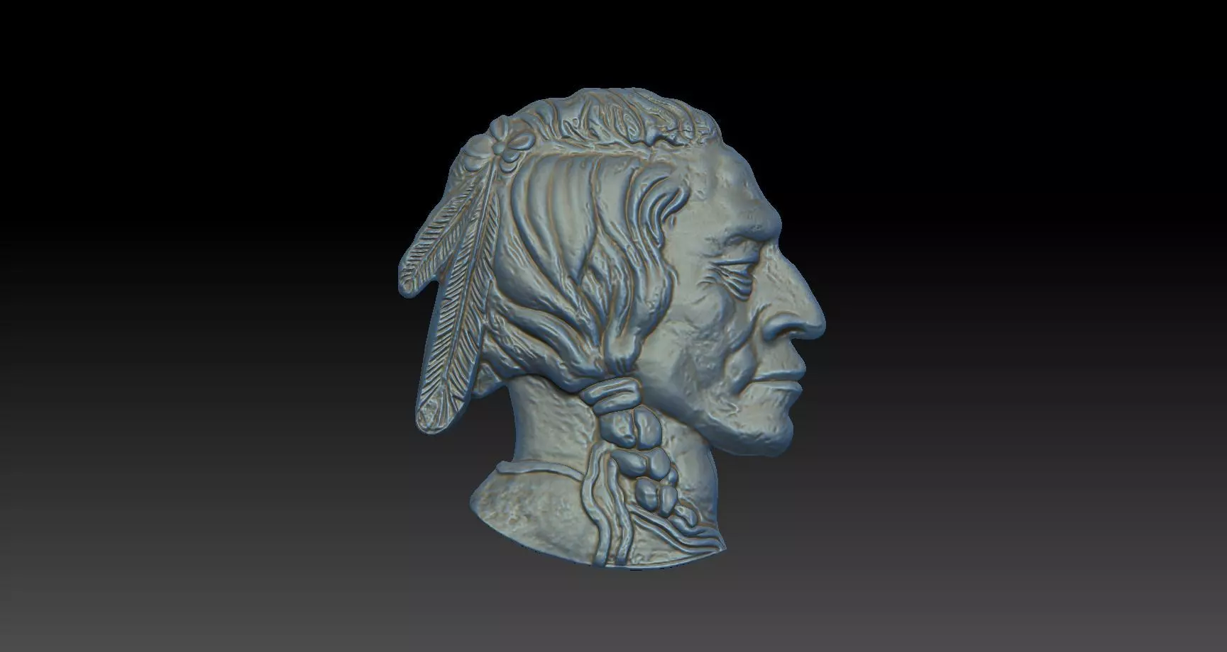 Gold Buffalo 50 Dollar Coin 3D model 3D model_0