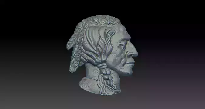 Gold Buffalo 50 Dollar Coin 3D model 3D model