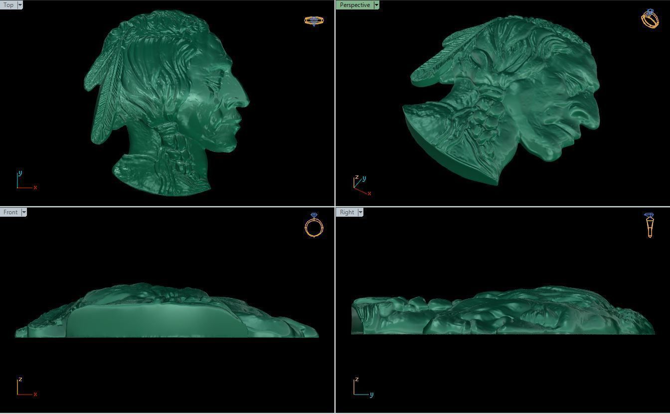 Gold Buffalo 50 Dollar Coin 3D model 3D model_5