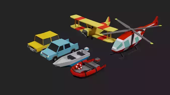 Lowpoly Vehicle Set
