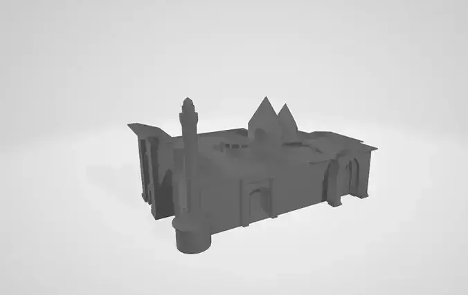 Ulu Cami Low-poly 3D model