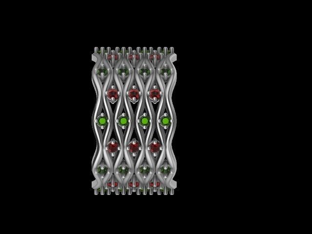 wavy diamond ring stl verified 3D print model_4