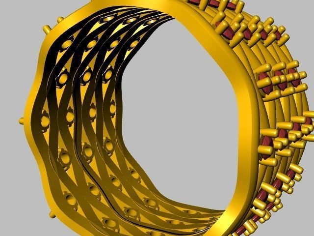 wavy diamond ring stl verified 3D print model_19