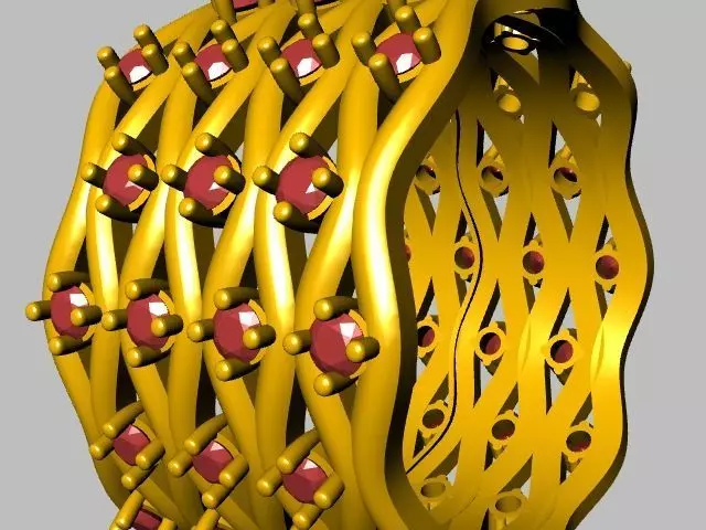 wavy diamond ring stl verified 3D print model_0