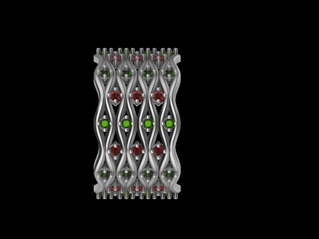 wavy diamond ring stl verified 3D print model_6