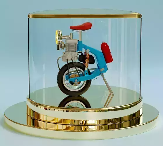 Retro Bike Model 3D model