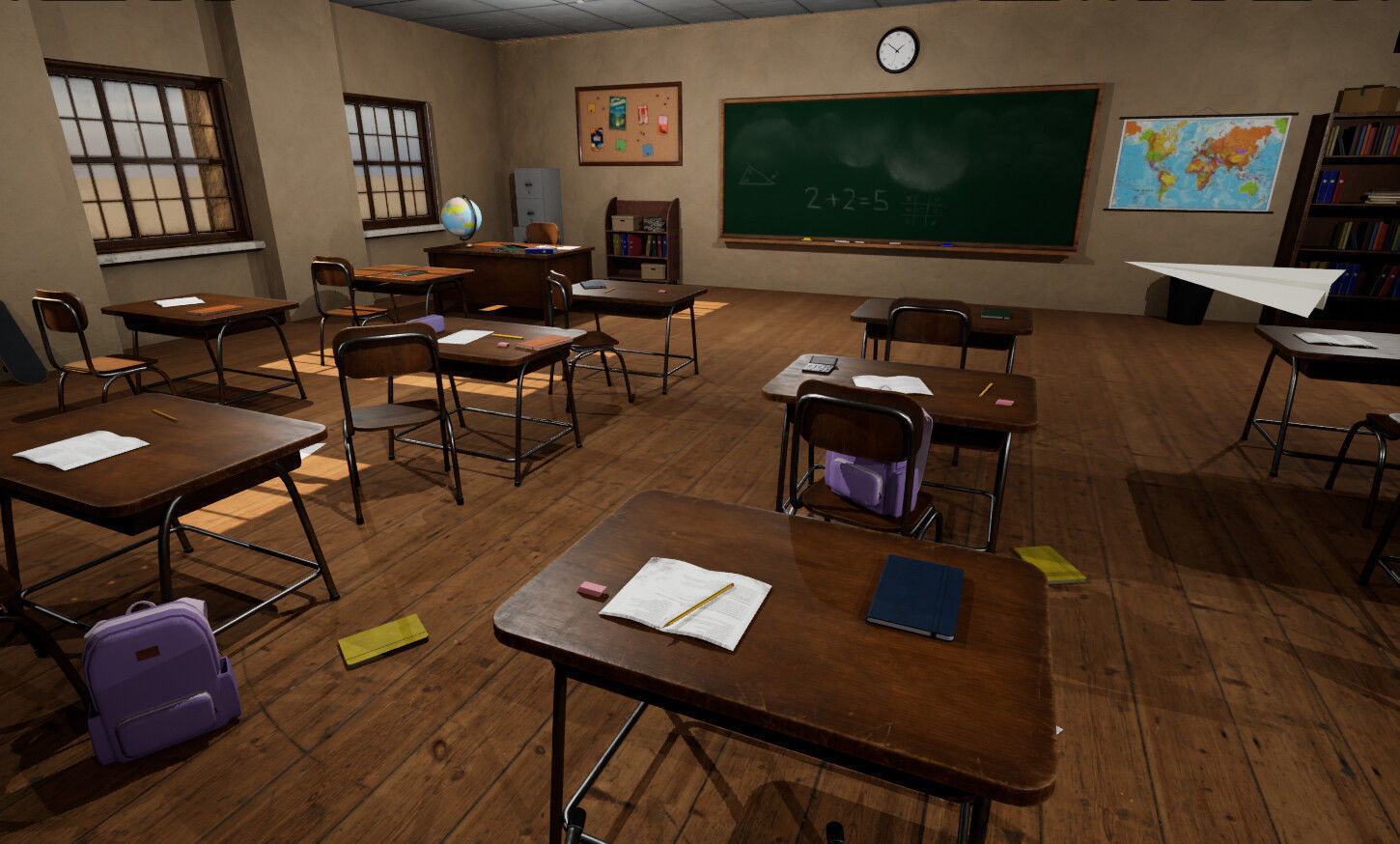 School Class Prop Pack  Low-poly 3D model_4